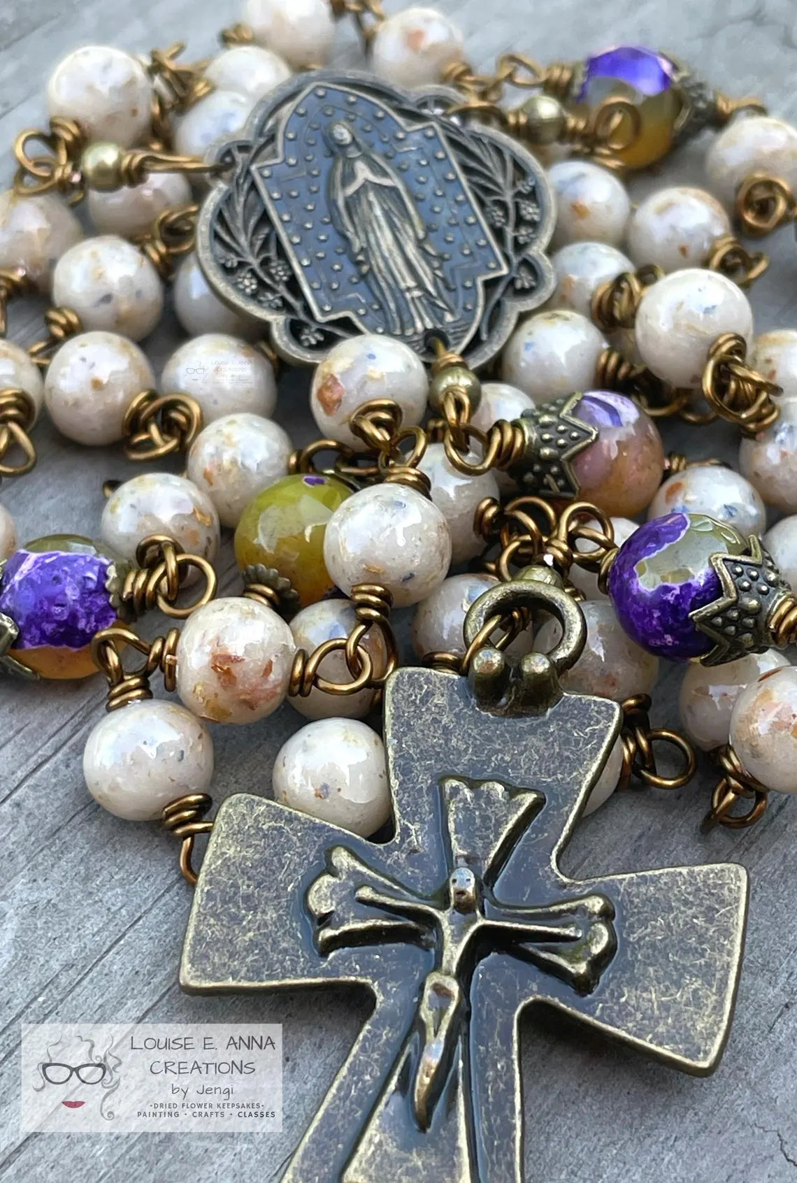 Custom Handmade Rosary with Preserved Petals – A Lasting Keepsake